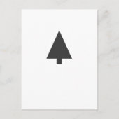 ミニマルなクリスマスツリー |白黒のシンプル ポストカード (正面)