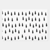 ミニマルなクリスマスパインの贈り物 ラッピングペーパーシート (正面)