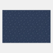 ミニマルなクリスマスパターン、赤、緑、青 ラッピングペーパーシート (正面2)