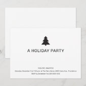 ミニマルなクリスマスパーティー 招待状 (正面/裏面)