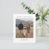 ミニマルなクリスマスファミリー独身のフォトカード シーズンカード (スタンド正面)