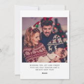 ミニマルなクリスマスファミリー2写真ホリデーカード シーズンカード (裏面)