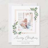 ミニマルなクリスマスフォトカード シーズンカード (正面)