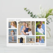 ミニマルなクリスマスフォトコラージュカード 案内状 (スタンド正面)