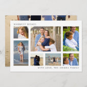 ミニマルなクリスマスフォトコラージュカード 案内状 (正面/裏面)