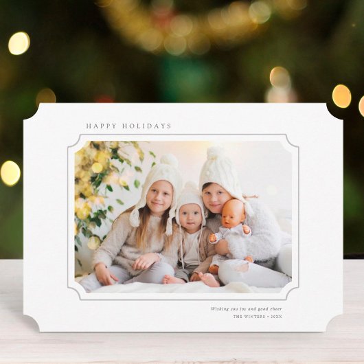 ミニマルなクリスマスフォトランドスケープ シーズンカード