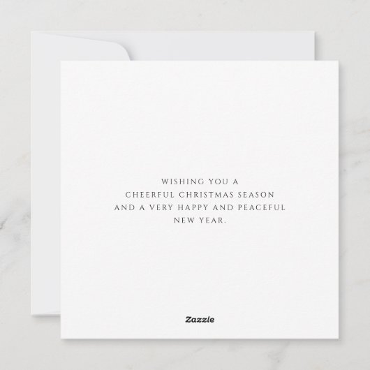 ミニマルなクリスマスフォト シーズンカード (裏面)