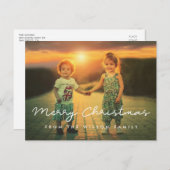 ミニマルなクリスマスフォト ポストカード (正面/裏面)