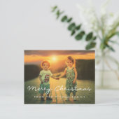 ミニマルなクリスマスフォト ポストカード (スタンド正面)