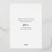 ミニマルなクリスマスフォト 箔シーズンカード (裏面)