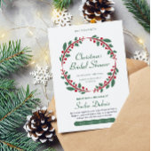 ミニマルなクリスマスブライダルシャワーの招待 招待状