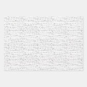 ミニマルなクリスマスブラック&ホワイトの小さなライン ラッピングペーパーシート (正面2)