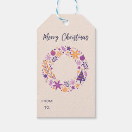 ミニマルなクリスマスプレゼントラベル ギフトタグ