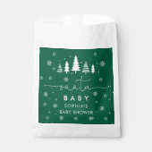 ミニマルなクリスマスベビーシャワーグリーン フェイバーバッグ (正面)