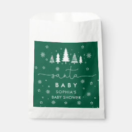 ミニマルなクリスマスベビーシャワーグリーン フェイバーバッグ