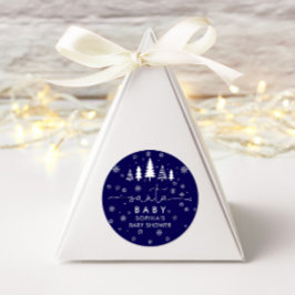 ミニマルなクリスマスベビーシャワー ラウンドシール