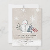 ミニマルなクリスマスホリデーカード シーズンカード (正面)