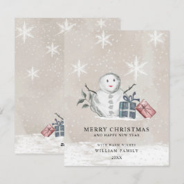 ミニマルなクリスマスホリデーカード シーズンカード