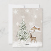 ミニマルなクリスマスホリデーカード シーズンカード (裏面)