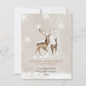 ミニマルなクリスマスホリデーカード シーズンカード (正面)