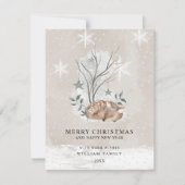 ミニマルなクリスマスホリデーカード シーズンカード (正面)
