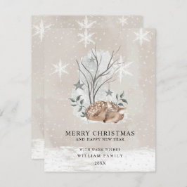 ミニマルなクリスマスホリデーカード シーズンカード