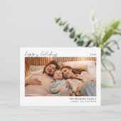 ミニマルなクリスマスホリデーフォトカード サンキューカード (スタンド正面)