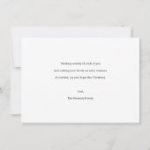 ミニマルなクリスマスホリデーフォトカード サンキューカード (裏面)