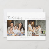 ミニマルなクリスマスホリデーフォトカード サンキューカード (正面)