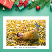 ミニマルなクリスマスホワイトフォトフレーム シーズンカード