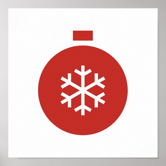 ミニマルなクリスマスボールポスター ポスター (正面)