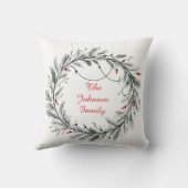 ミニマルなクリスマスリースとライト クッション (裏面)