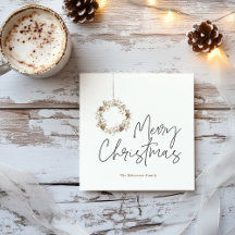 ミニマルなクリスマスリース