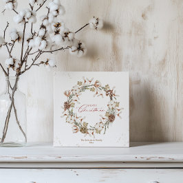 ミニマルなクリスマスリース シーズンカード