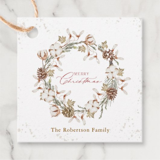 ミニマルなクリスマスリース フェイバータグ (正面)