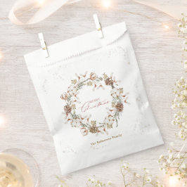 ミニマルなクリスマスリース フェイバーバッグ