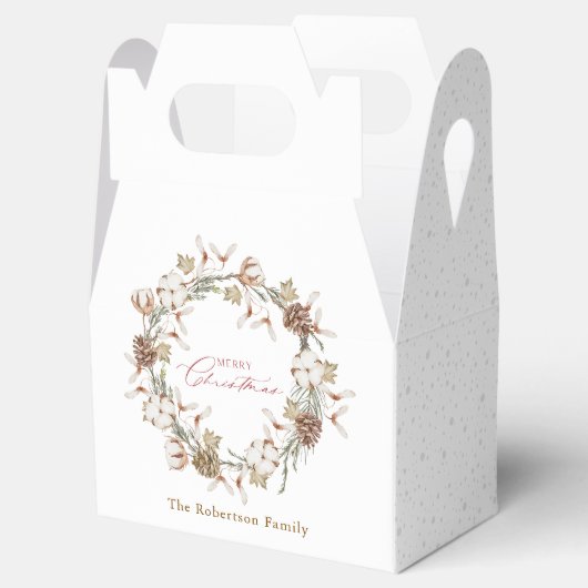 ミニマルなクリスマスリース フェイバーボックス (オープン)