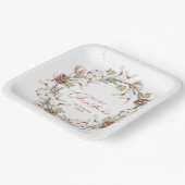 ミニマルなクリスマスリース ペーパープレート (傾斜あり)