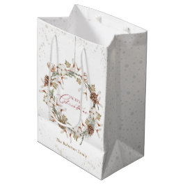 ミニマルなクリスマスリース ミディアムペーパーバッグ