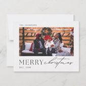 ミニマルなクリスマス家族写真カード シーズンカード (正面)
