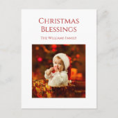 ミニマルなクリスマス恵み写真 シーズンポストカード (正面)