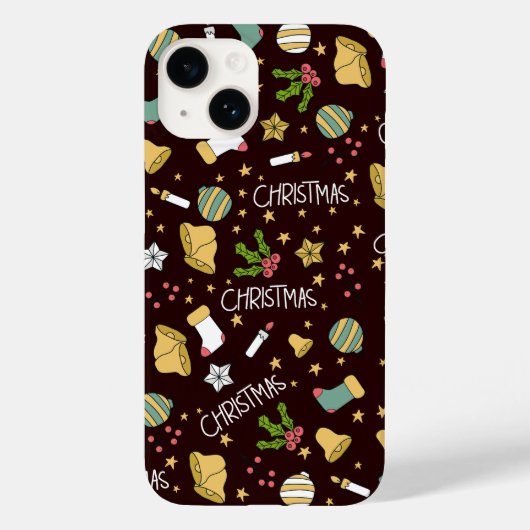 ミニマルなクリスマス抽象芸術パターン Case-Mate iPhoneケース (裏面)