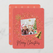 ミニマルなクリスマス シーズンカード (正面/裏面)