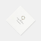 ミニマルなクリスマス・メリークリスマス・ファミリー スタンダードカクテルナプキン (角)