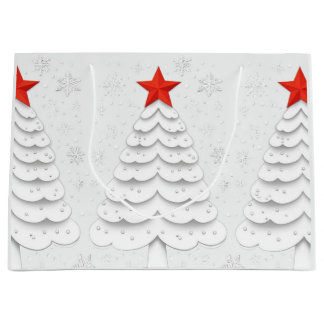 ミニマルなクリスマス ラージペーパーバッグ