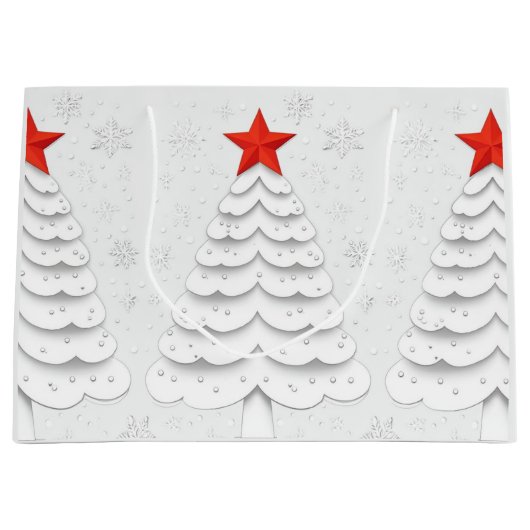 ミニマルなクリスマス ラージペーパーバッグ (正面)