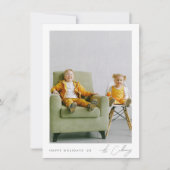 ミニマルなクリスマス |写真シンプルのスクリプト シーズンカード (正面)