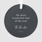 ミニマルなクリスマス |家族モダンスタイリッシュの写真 オーナメント (裏面)