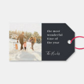 ミニマルなクリスマス |家族モダンスタイリッシュの写真 ギフトタグ (正面(横))