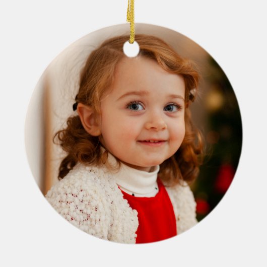 ミニマルなクリスマス(鳥)ショウジョウコウカンチョウモノグラム写真 セラミックオーナメント (裏面)